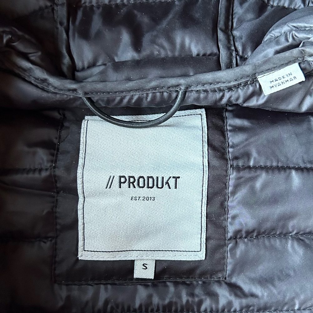 Produkt ~ Quilted Zip Front Hooded Jacket ~ Black ~ Men’s Size Small - Picture 9 of 14